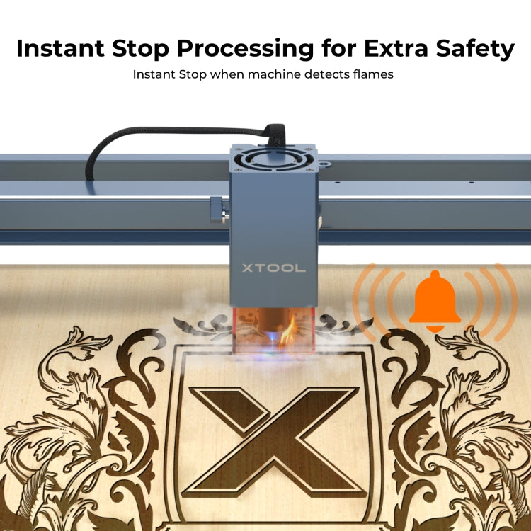 XTOOL D1 Pro-10W High Accuracy DIY Laser Engraving & Cutting Machine, Plug Type:US Plug(Golden Red) - DIY Engraving Machines by XTOOL | Online Shopping UK | buy2fix