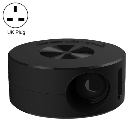T200 1500LM 1920x1080P LED Mini Projector, UK Plug(Black) - Consumer Electronics by buy2fix | Online Shopping UK | buy2fix