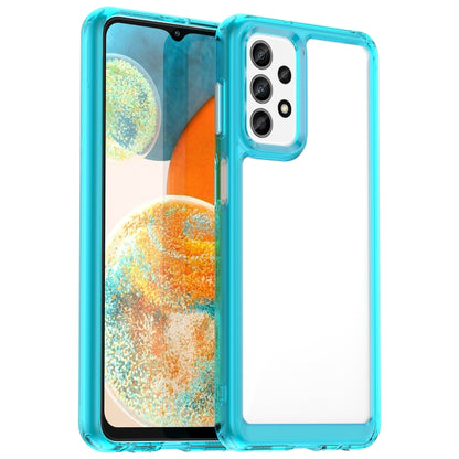 For Samsung Galaxy A23 5G Colorful Series Acrylic + TPU Phone Case(Transparent Blue) - Galaxy Phone Cases by buy2fix | Online Shopping UK | buy2fix