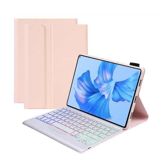 For Huawei MatePad Pro 11 2022 AHW12-BS Detachable Backlight Bluetooth Keyboard Tablet Leather Case(Pink) - Huawei Keyboard by buy2fix | Online Shopping UK | buy2fix
