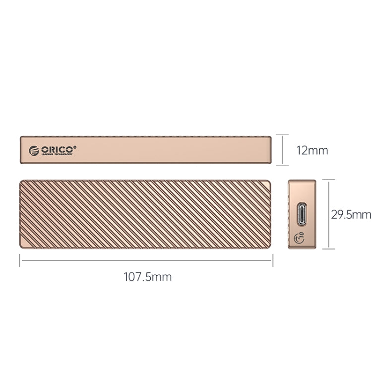 ORICO M211C3-RG M.2 NGFF SSD enclosure(Gold) - HDD Enclosure by ORICO | Online Shopping UK | buy2fix