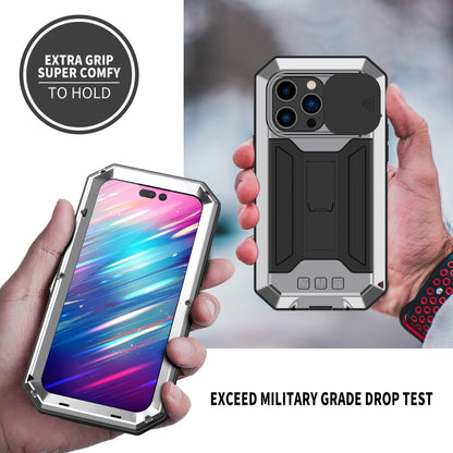 For iPhone 14 Pro R-JUST Shockproof Life Waterproof Dust-proof Case(Silver) - iPhone 14 Pro Cases by R-JUST | Online Shopping UK | buy2fix