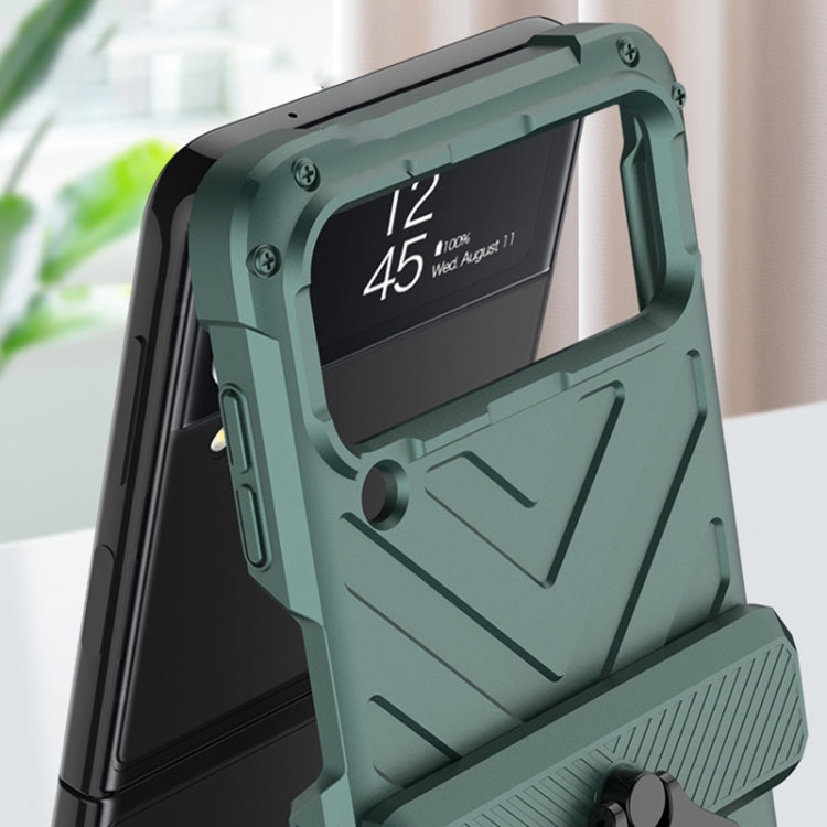 For Samsung Galaxy Z Flip4 GKK Sliding Camshield Magnetic Armor Flip Phone Case(Wine Red) - Galaxy Z Flip4 5G Cases by GKK | Online Shopping UK | buy2fix