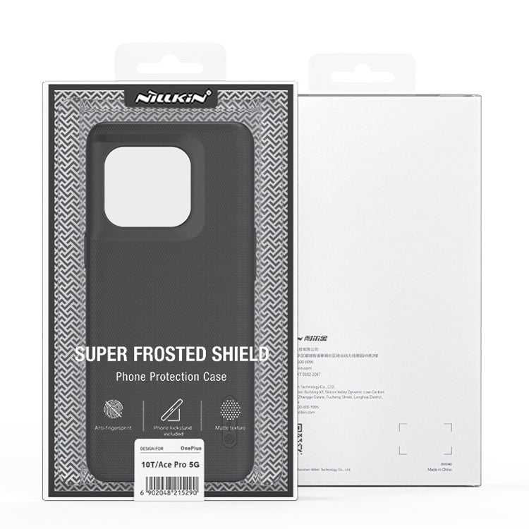 For OnePlus Ace Pro/10T 5G NILLKIN Frosted PC Phone Case(Black) - OnePlus Cases by NILLKIN | Online Shopping UK | buy2fix