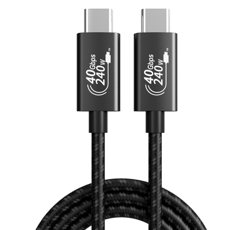 PD240W 40Gbps Dual Type-C USB4 Compatible Fast Charging Data Cable, Length:0.5m(Black) -  by buy2fix | Online Shopping UK | buy2fix