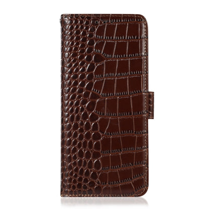 For Huawei Mate 50 Pro Crocodile Top Layer Cowhide Leather Phone Case(Brown) - Huawei Cases by buy2fix | Online Shopping UK | buy2fix