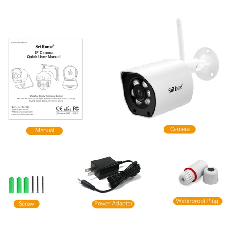 SriHome SH034C 4.0MP AI Humanoid Tracking WiFi Outdoor Surveillance Camera(EU Plug) - Security by SriHome | Online Shopping UK | buy2fix