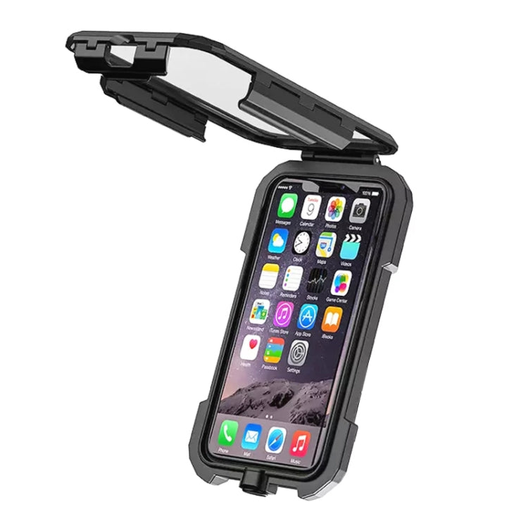 M18L-A2 Motorcycle / Bicycle Rearview Mirror Wireless Charging Waterproof Box Mobile Phone Holder - In Car by buy2fix | Online Shopping UK | buy2fix