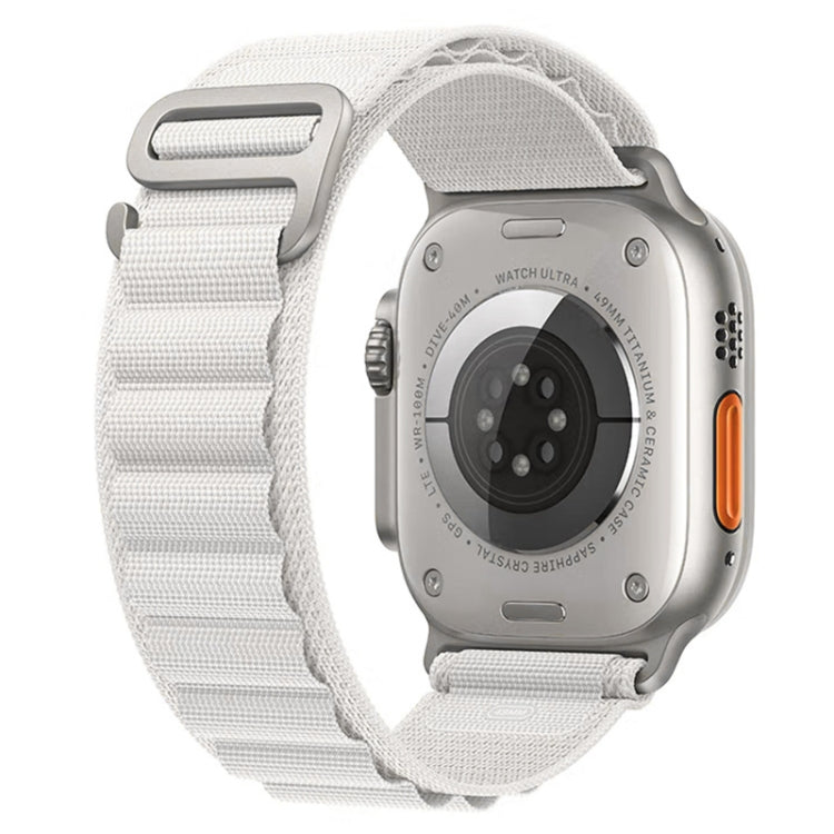 For Apple Watch Ultra 49mm Nylon Watch Band(White) - Smart Wear by buy2fix | Online Shopping UK | buy2fix