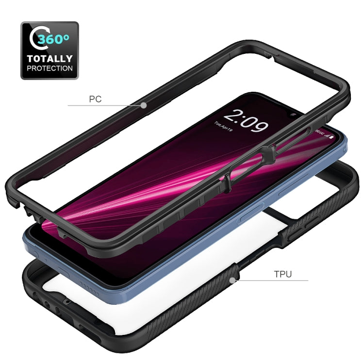 For T-Moblie Revvl 6 5G Starry Sky Solid Color Shockproof TPU Clear PC Phone Case(Purple) - More Brand by buy2fix | Online Shopping UK | buy2fix