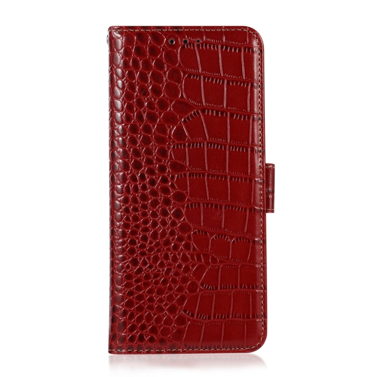 For Samsung Galaxy S23+ 5G Crocodile Top Layer Cowhide Leather Phone Case(Red) - Galaxy S23+ 5G Cases by buy2fix | Online Shopping UK | buy2fix