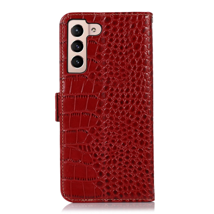 For Samsung Galaxy S23+ 5G Crocodile Top Layer Cowhide Leather Phone Case(Red) - Galaxy S23+ 5G Cases by buy2fix | Online Shopping UK | buy2fix