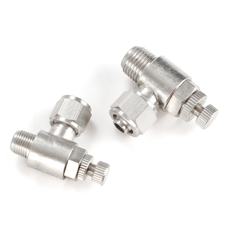 SL8-02 LAIZE Nickel Plated Copper Trachea Quick Fitting Throttle Valve Lock Female Connector -  by LAIZE | Online Shopping UK | buy2fix