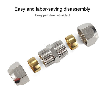 KT-PU-10 LAIZE Nickel Plated Copper Straight Pneumatic Quick Fitting Copper Pipe Connector -  by LAIZE | Online Shopping UK | buy2fix