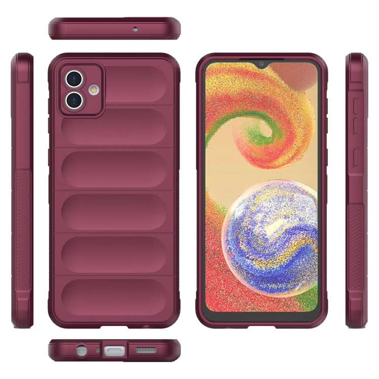 For Samsung Galaxy A04 4G Magic Shield TPU + Flannel Phone Case(Dark Green) - Galaxy Phone Cases by buy2fix | Online Shopping UK | buy2fix