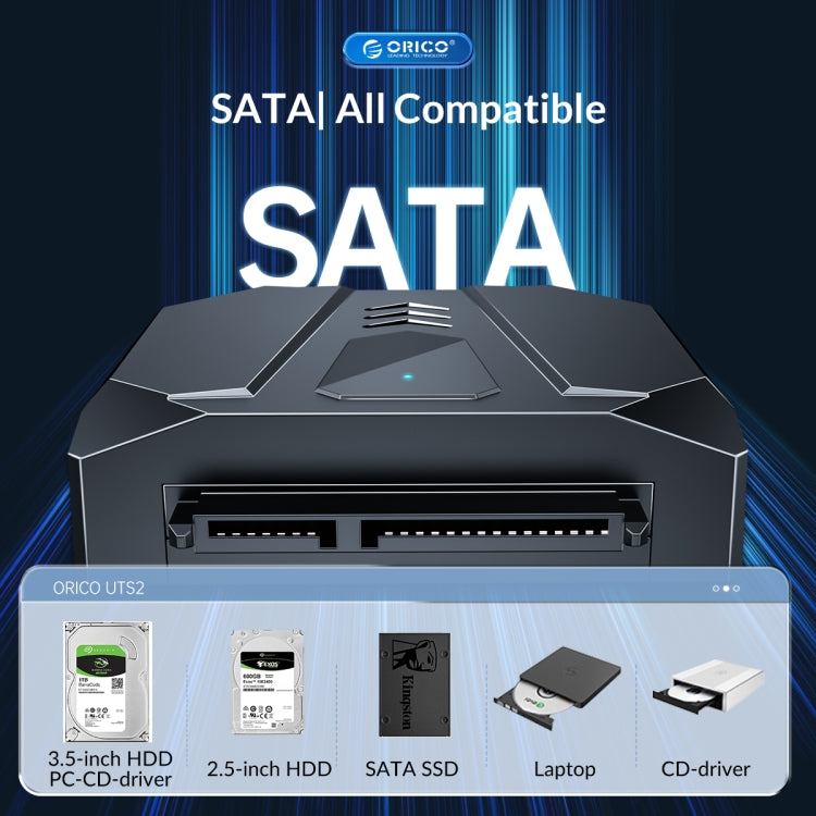 ORICO UTS2 USB 3.0 2.5-inch SATA HDD Adapter, Cable Length:0.3m - USB to IDE / SATA by ORICO | Online Shopping UK | buy2fix