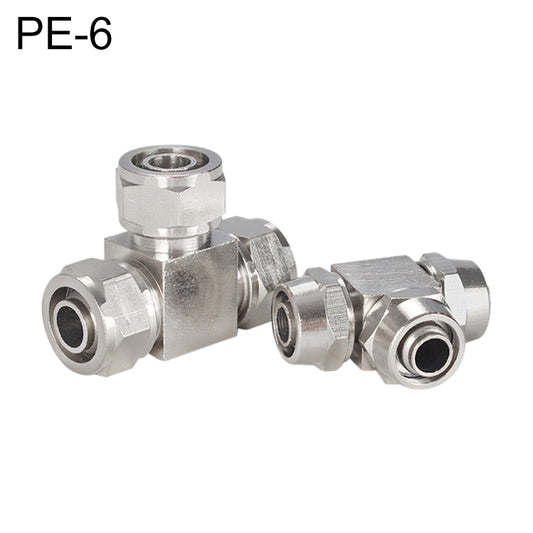 PE-6 LAIZE Nickel Plated Copper Y-type Tee Pneumatic Quick Connector -  by LAIZE | Online Shopping UK | buy2fix