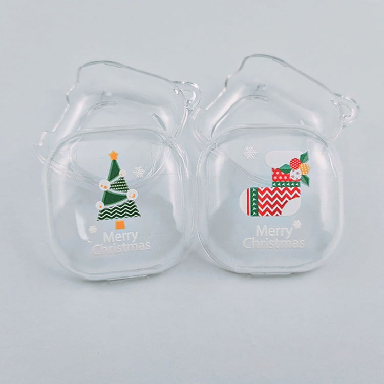 For Samsung Galaxy Buds Live Christmas Transparent TPU Earphone Case(Snowman) - Samsung Earphone Case by buy2fix | Online Shopping UK | buy2fix