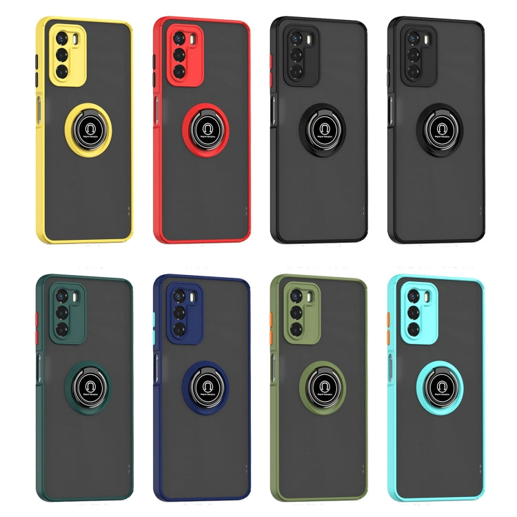 For ZTE Blade V40 Vita Q Shadow 1 Series TPU + PC Phone Case with Ring(Black+Red) - ZTE Cases by buy2fix | Online Shopping UK | buy2fix