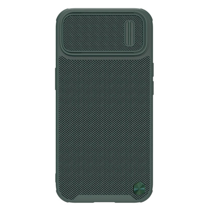 For iPhone 14 NILLKIN Texture MagSafe Camshield PC + TPU Phone Case(Green) - iPhone 14 Cases by NILLKIN | Online Shopping UK | buy2fix