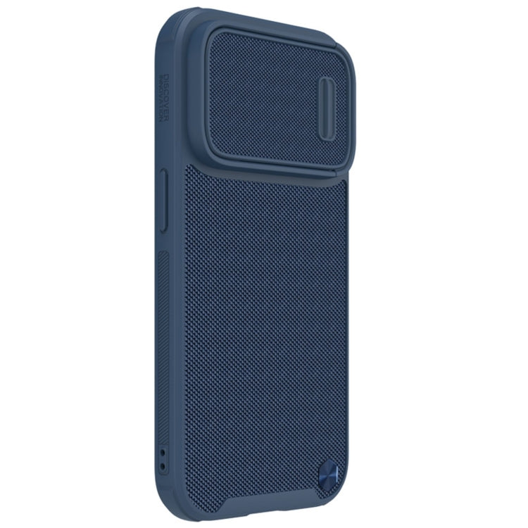 For iPhone 14 Pro Max NILLKIN Texture MagSafe Camshield PC + TPU Phone Case(Blue) - iPhone 14 Pro Max Cases by NILLKIN | Online Shopping UK | buy2fix