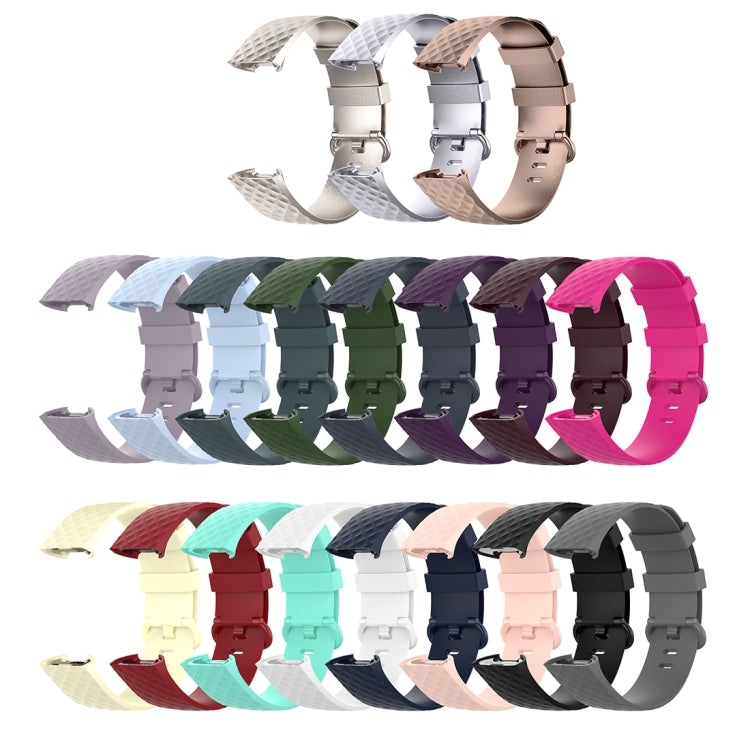 Color Buckle TPU Wrist Strap Watch Band for Fitbit Charge 4 / Charge 3 / Charge 3 SE, Size: L(Rock Teal) - Smart Wear by buy2fix | Online Shopping UK | buy2fix