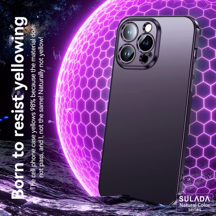 For iPhone 14 SULADA Electroplating Frosted All-inclusive TPU Phone Case(Purple) - iPhone 14 Cases by SULADA | Online Shopping UK | buy2fix