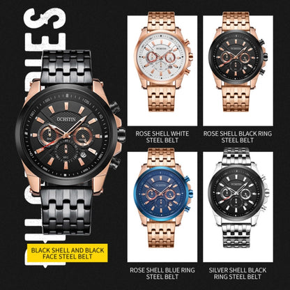 OCHSTIN 7256 Fashion Steel Strap Multifunctional Quartz Men Watch(Silver) - Metal Strap Watches by OCHSTIN | Online Shopping UK | buy2fix
