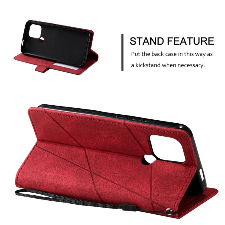 For Xiaomi Redmi A1+ Skin Feel Splicing Leather Phone Case(Red) - Xiaomi Cases by buy2fix | Online Shopping UK | buy2fix