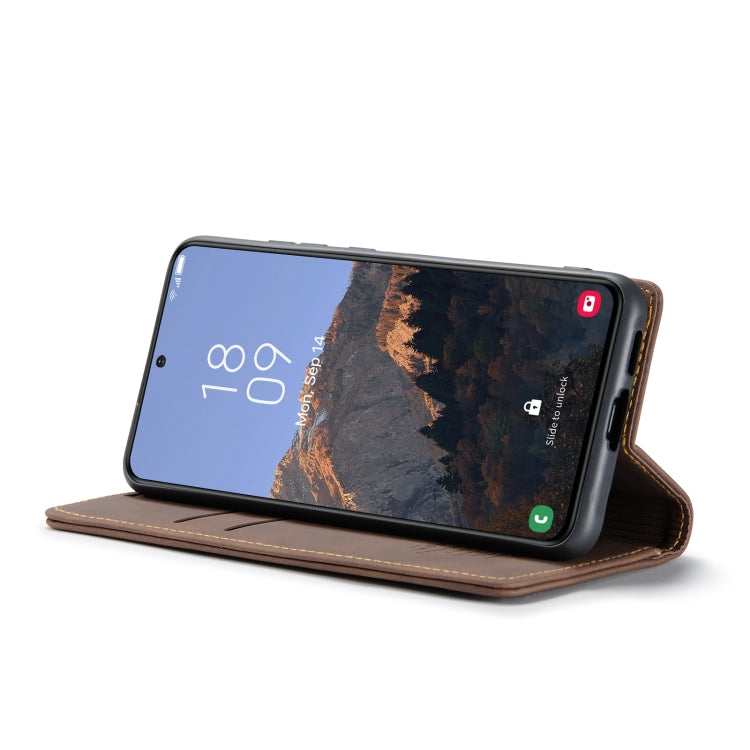 For Samsung Galaxy S23 5G CaseMe 013 Multifunctional Horizontal Flip Leather Phone Case(Coffee) - Galaxy S23 5G Cases by CaseMe | Online Shopping UK | buy2fix