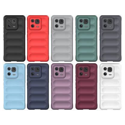 For Xiaomi 13 Pro 5G Magic Shield TPU + Flannel Phone Case(Grey) - 13 Pro Cases by buy2fix | Online Shopping UK | buy2fix