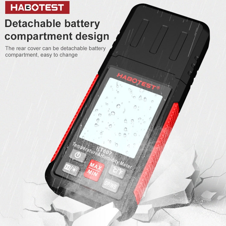 HABOTEST HT607 Portable Handheld Temperature Humidity Tester - Electronic Test by HABOTEST | Online Shopping UK | buy2fix