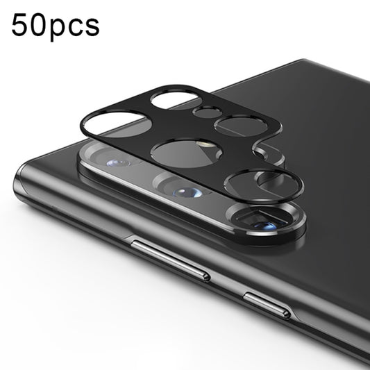 For Samsung Galaxy S22 Ultra 5G 50pcs Integrated Rear Camera Lens Tempered Glass Film(Black) - Galaxy S22 Ultra 5G Tempered Glass by buy2fix | Online Shopping UK | buy2fix