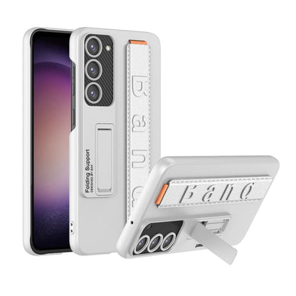 For Samsung Galaxy S23+ 5G GKK Ultra-thin Wristband Shockproof Phone Case with Holder(Silver) - Galaxy S23+ 5G Cases by GKK | Online Shopping UK | buy2fix