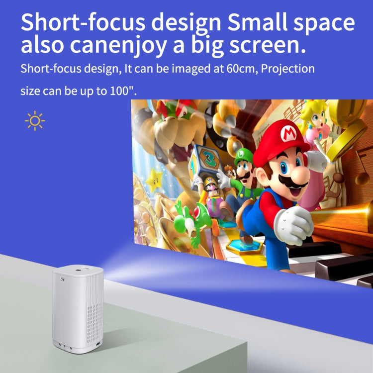 T1 480x360 800 Lumens Portable Mini LED Projector, Specification:US Plug(White) - Consumer Electronics by buy2fix | Online Shopping UK | buy2fix