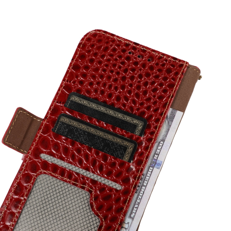 For Honor X9a/X40 5G Crocodile Top Layer Cowhide Leather Phone Case(Red) - Honor Cases by buy2fix | Online Shopping UK | buy2fix