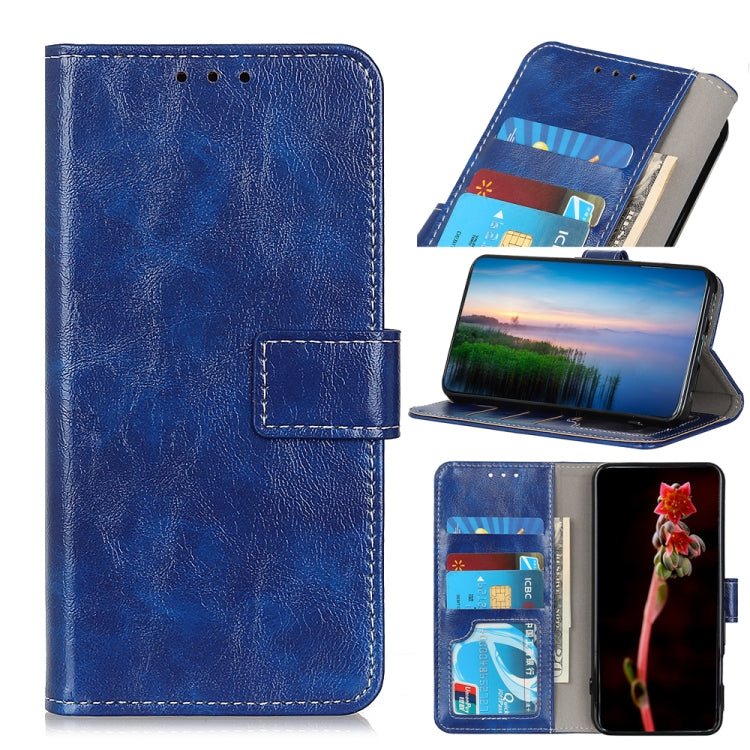 For Honor X7A Retro Crazy Horse Texture Horizontal Flip Leather Phone Case(Blue) - Honor Cases by buy2fix | Online Shopping UK | buy2fix