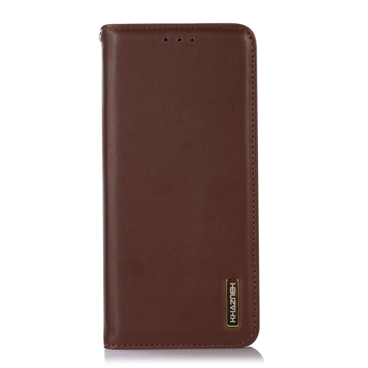 For Motorola Moto G73 5G KHAZNEH Nappa Top Layer Cowhide Leather Phone Case(Brown) - Motorola Cases by buy2fix | Online Shopping UK | buy2fix