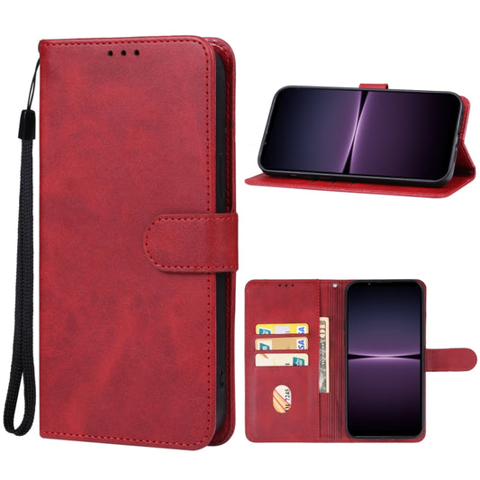 For Sony Xperia 1 V Leather Phone Case(Red) - Sony Cases by buy2fix | Online Shopping UK | buy2fix