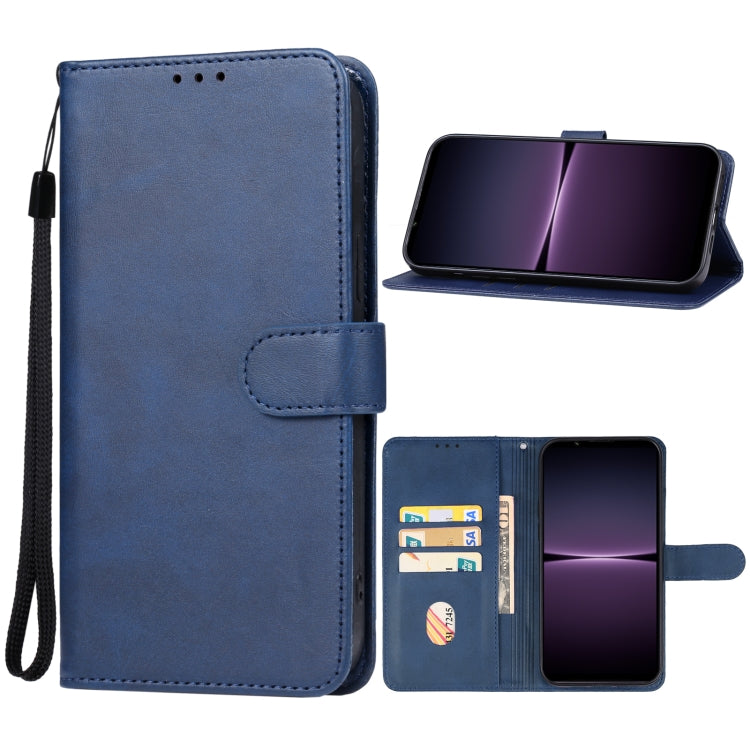 For Sony Xperia 1 V Leather Phone Case(Blue) - Sony Cases by buy2fix | Online Shopping UK | buy2fix