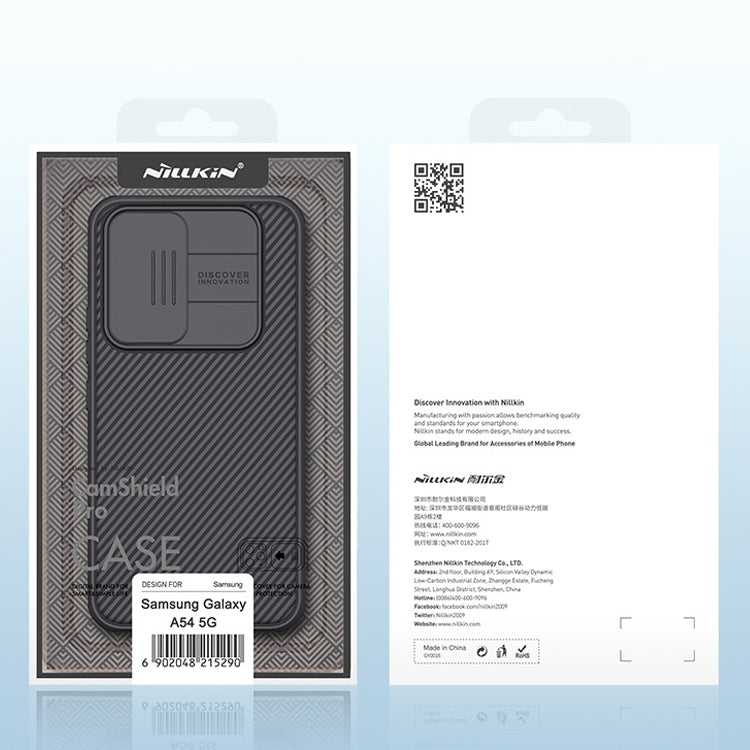 For Samsung Galaxy A54 5G NILLKIN Black Mirror Pro Series Camshield PC Phone Case(Black) - Galaxy Phone Cases by NILLKIN | Online Shopping UK | buy2fix