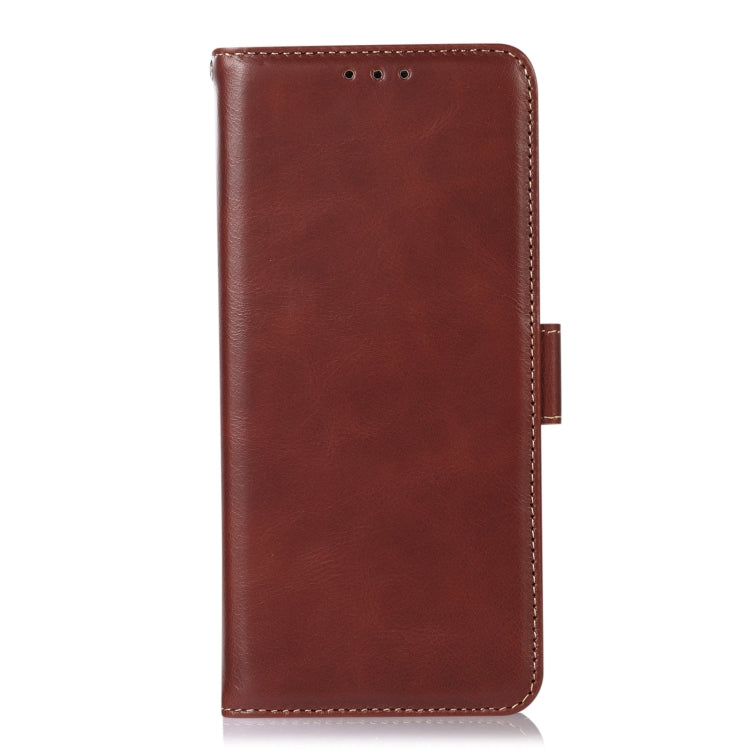 For OnePlus Ace 2 5G Crazy Horse Top Layer Cowhide Leather Phone Case(Brown) - OnePlus Cases by buy2fix | Online Shopping UK | buy2fix