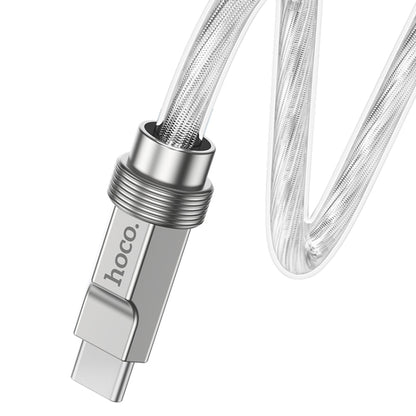 hoco U113 100W USB to USB-C/Type-C Silicone Fast Charging Data Cable, Length: 1m(Silver) -  by hoco | Online Shopping UK | buy2fix