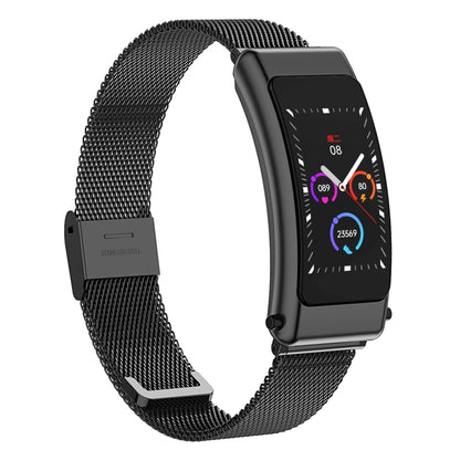 K50 1.08 inch Steel Band Earphone Detachable IP67 Waterproof Smart Watch Support Bluetooth Call(Black) - Smart Wear by buy2fix | Online Shopping UK | buy2fix