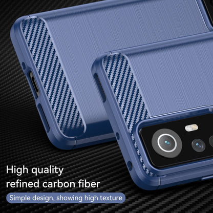 For Xiaomi 12X Brushed Texture Carbon Fiber TPU Phone Case(Blue) - Xiaomi Cases by buy2fix | Online Shopping UK | buy2fix