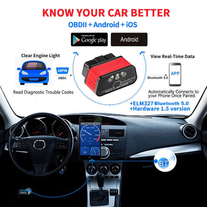 KONNWEI KW903 Bluetooth 5.0 OBD2 Car Fault Diagnostic Scan Tools Support IOS / Android(Black Orange) - Code Readers & Scan Tools by KONNWEI | Online Shopping UK | buy2fix