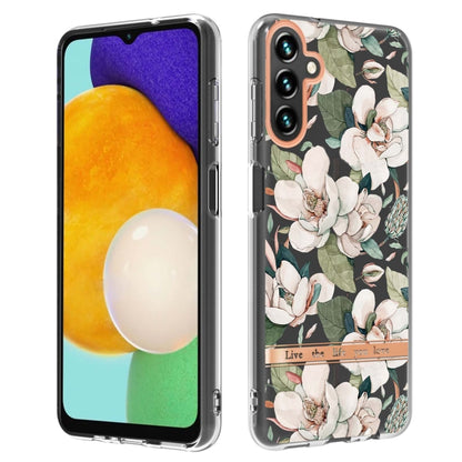For Samsung Galaxy A54 5G Flowers and Plants Series IMD TPU Phone Case(Green Gardenia) - Galaxy Phone Cases by buy2fix | Online Shopping UK | buy2fix