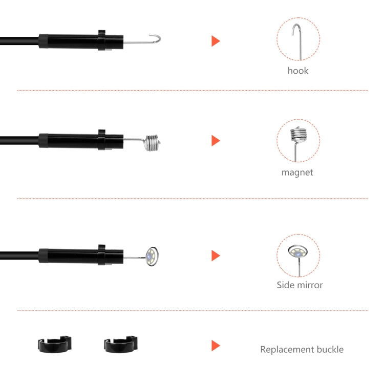 P130 8mm 4.3 inch Single Camera with Screen Endoscope, Length:2m - Consumer Electronics by buy2fix | Online Shopping UK | buy2fix