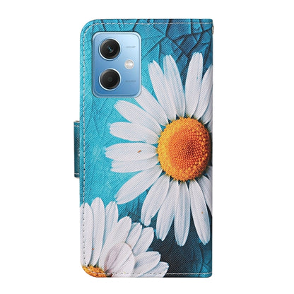 For Xiaomi Redmi Note 12 5G Global/Poco X5 Colored Drawing Pattern Flip Leather Phone Case(Chrysanthemum) - Note 12 Cases by buy2fix | Online Shopping UK | buy2fix