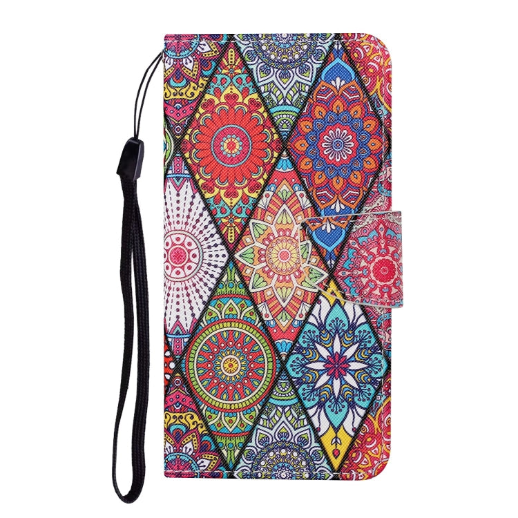 For Xiaomi Redmi Note 12 5G Global/Poco X5 Colored Drawing Pattern Flip Leather Phone Case(Diamond Totem) - Note 12 Cases by buy2fix | Online Shopping UK | buy2fix